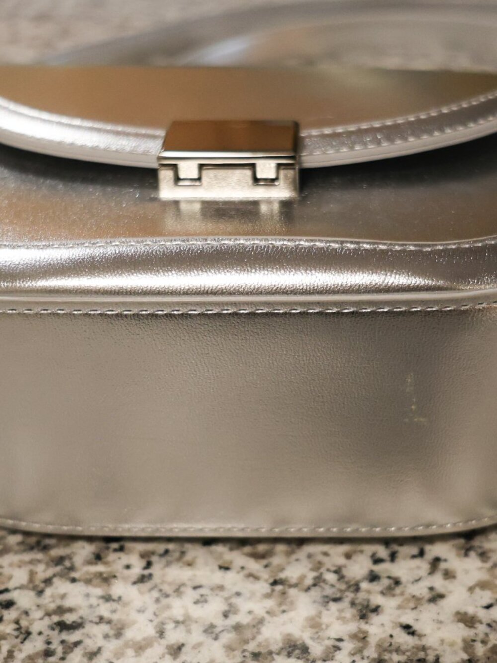 Loft Silver Metallic Crossbody Bag - Picture 5 of 13
